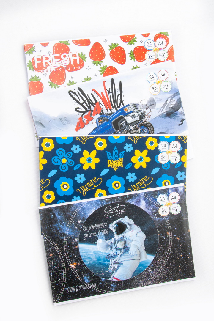 Альбом для малювання, на скобі, А4, 24 аркуші, 120 г/м2